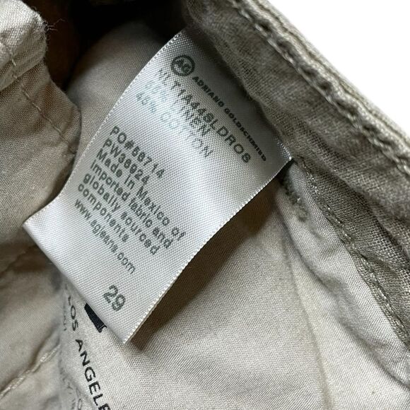 AG Caden Wide Leg Tailored Trouser Pants Linen Blend Green Size 29 - Picture 7 of 8